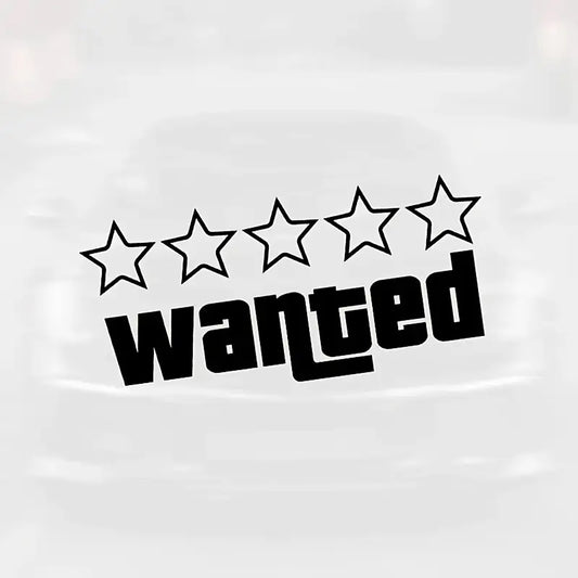 White Wanted Sticker