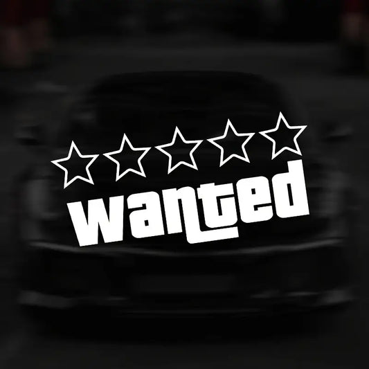 Black Wanted Sticker