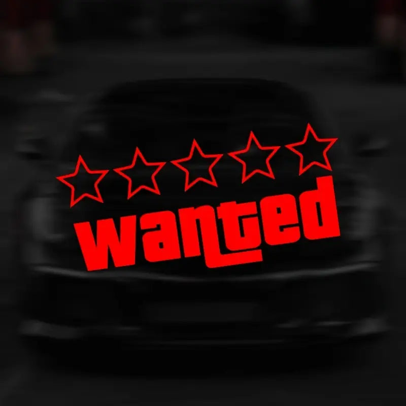 Red Wanted Sticker